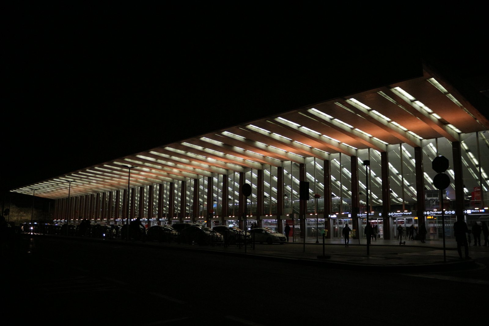 Roma Termini Station — architectural lighting, Rome